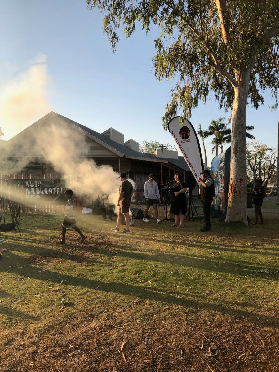 Isaiah Firebrace in Fitzroy Crossing