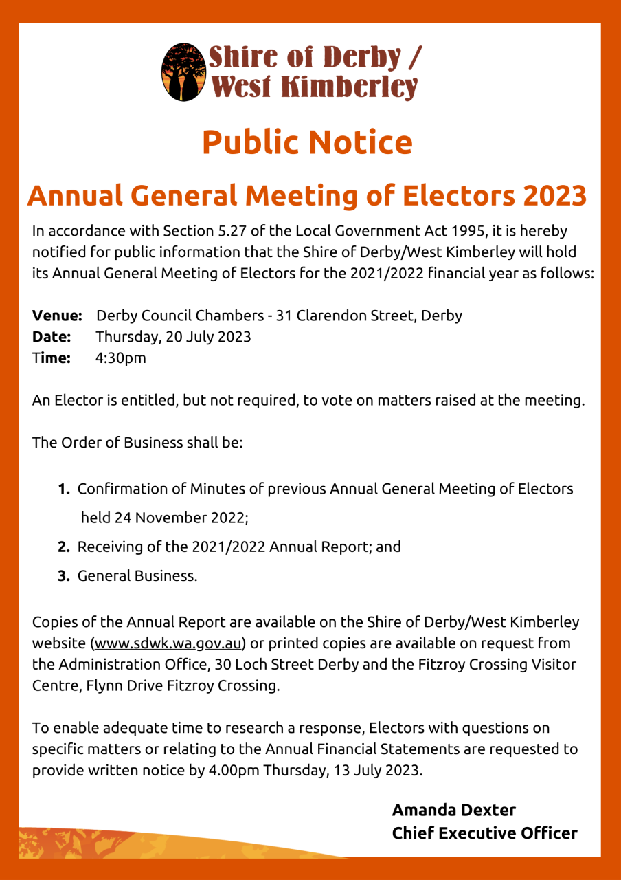 Annual General Meeting of Electors
