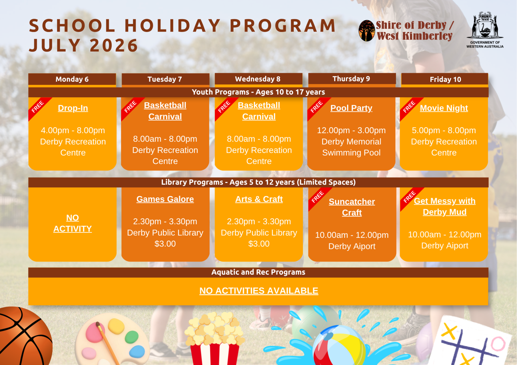 Library School Holiday Program July 2026