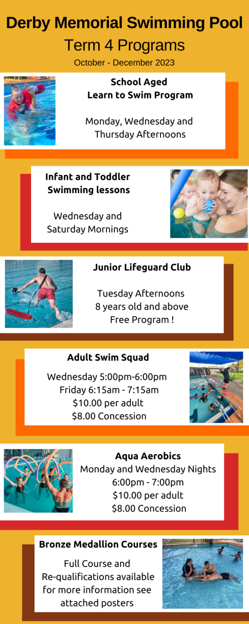 Derby Memorial Swimming Pool - Term 4 Programs