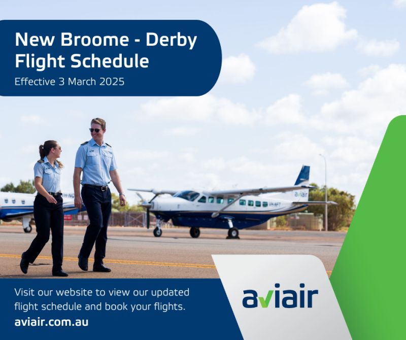 Derby to Broome Flights – Fly with Aviair!