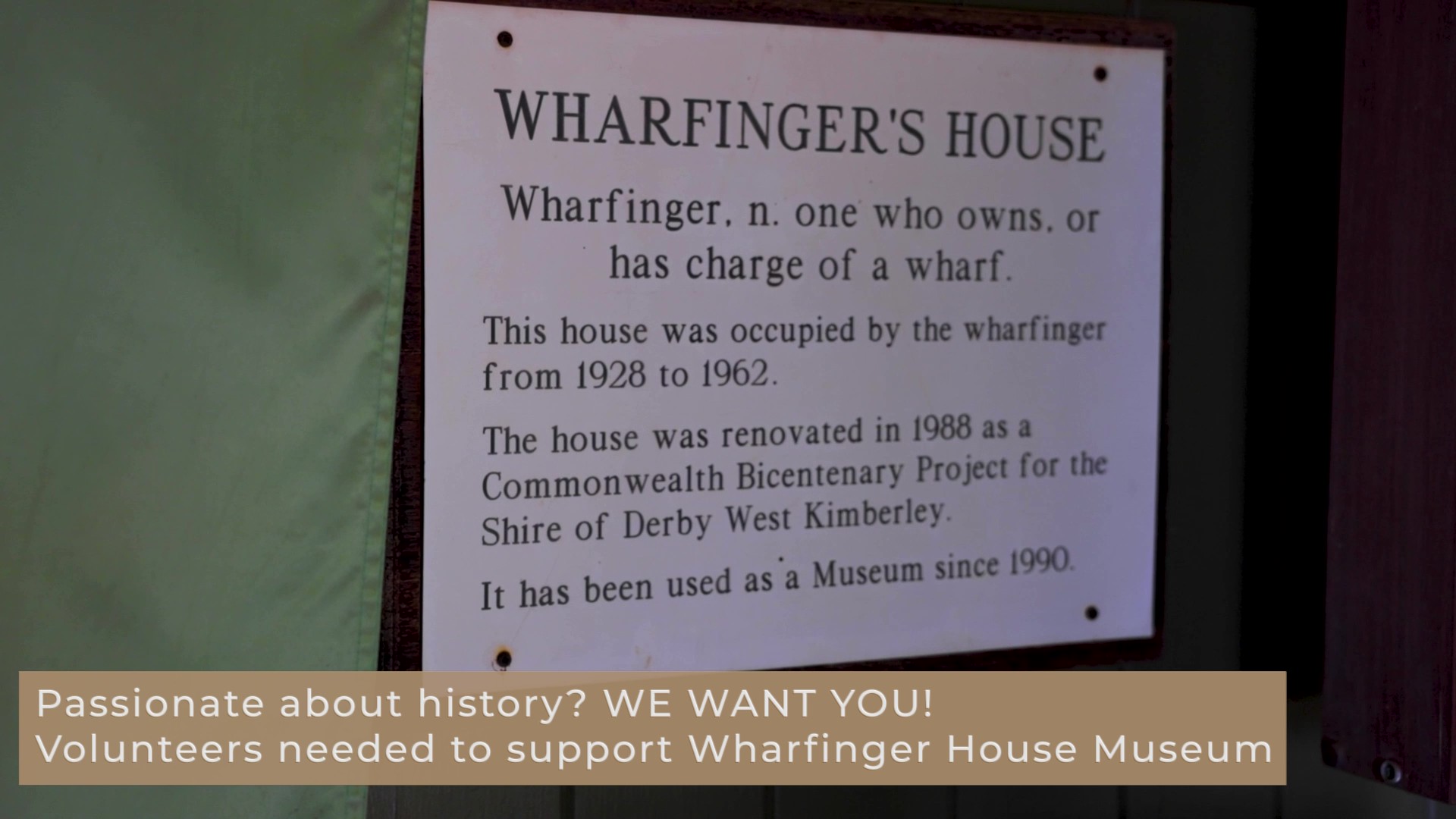 WE NEED YOU: Wharfinger House Museum Call out for Volunteers