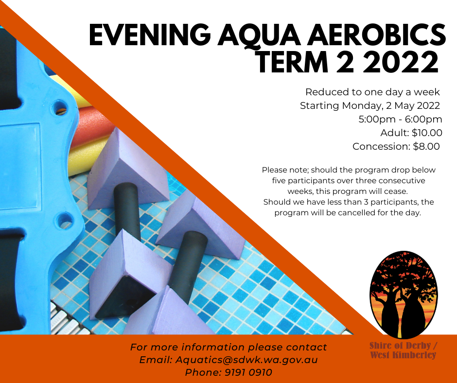 Term 2 2022 Evening Aqua Aerobics