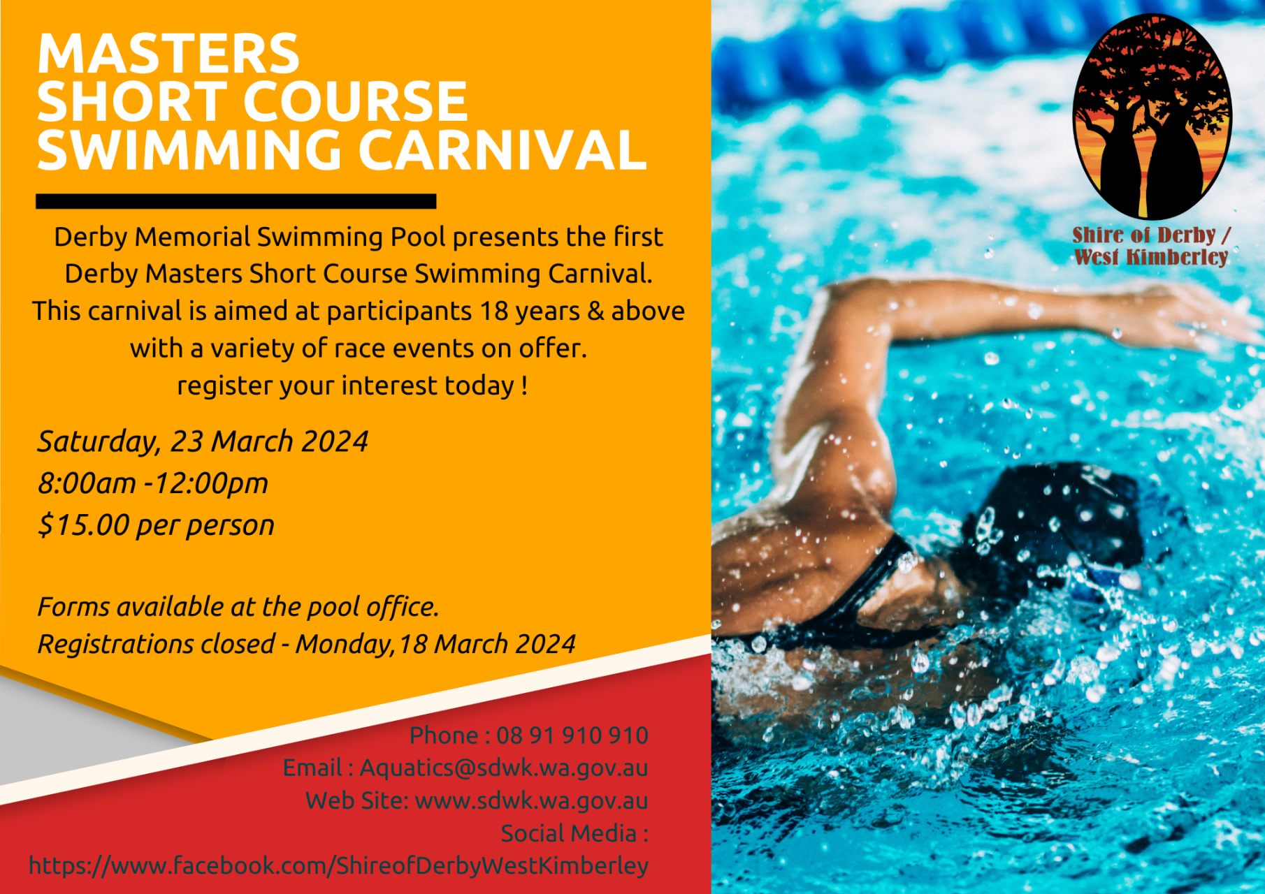 Derby Masters Swimming Carnival