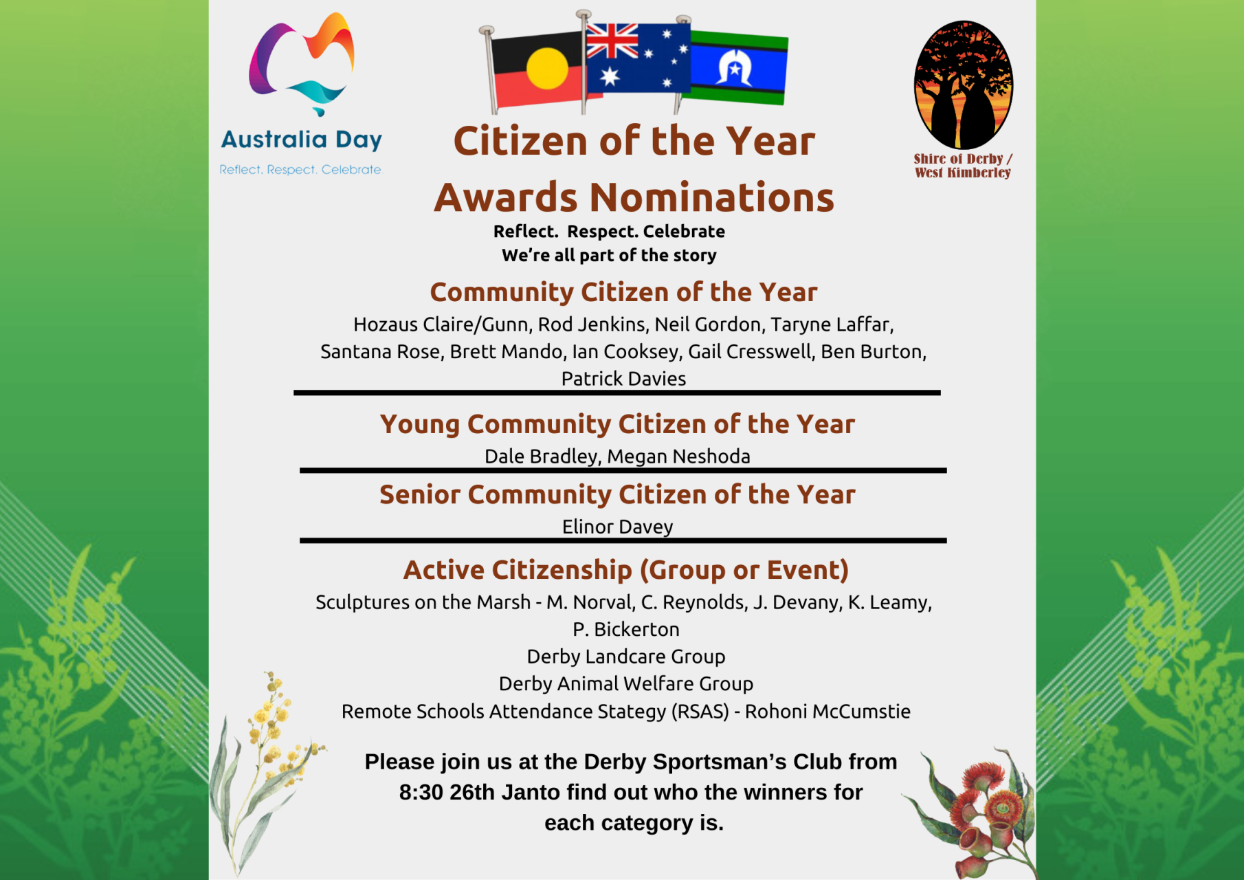 Citizen of the Year Awards - Nominees